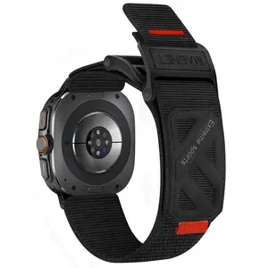 Nylon Bands Compatible with Samsung Galaxy Watch Ultra Band 47mm for Men and Women, Soft Nylon Sport Band with Magnetic with Stainless Steel Metal Buckle, Smartwatch Strap