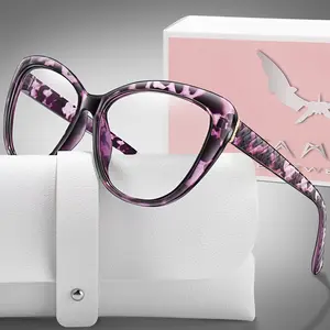 Unisex Fashion Cat Eye Reading Glasses with Case, PC Frame & Lens, Fda Registered, Single Pack, Perfect Gift Packaging Included