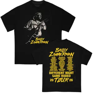 Bailey Zimmerman Different Night Same Rodeo 2026 Tour Shirt – Country Music Tour Dates Graphic, Western Concert Fan Merch