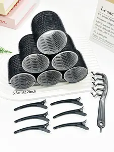 13pcs Women's Curling Set, No Heat Hair Curler, 6 Clips + 6 Rollers + 1 Comb, Perfect for All Hair Types, Mother's Day Gift, Daily Styling