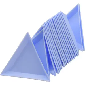 20pcs Blue Triangle Bead Sorting Trays Magical Tray for Flipping Flatback Rhinestones Blue