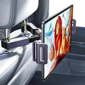 Car Headrest Tablet Holder – Back Seat Mount for iPad & Tablets (4.7–12.9"), Adjustable & Stable