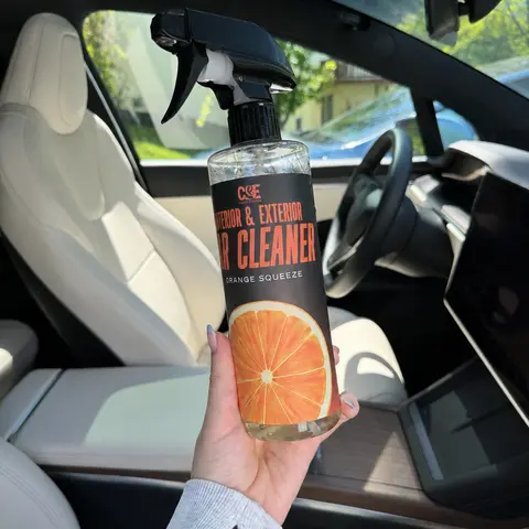 CANDECRAFTCO 2-in-1 All-Purpose Car Cleaner Spray - Trim & Glass Safe, Streakfree Shine, Quick Clean, Single Bottle Convenience, Interior+Exterior Use, Cleans Consoles, Works on Paint, Glass, Trim & More
