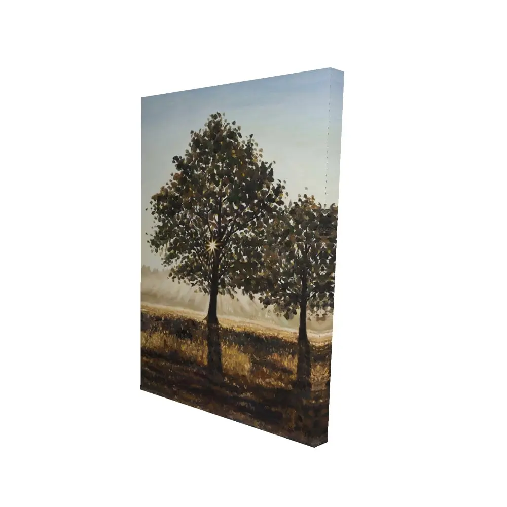 360 stand Rustic Brown Wall Art Poster Print - 24x36 in. High-Def Countryside Tree Scene Nature Landscape Photo with Rustic Tone, Home Room Decoration for Outdoors-Inspired Spaces, Artistic, Artwork, Decorative Artwork, Artistic Wall Arts