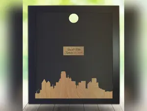 Dallas Texas Skyline, Guest Book Frame