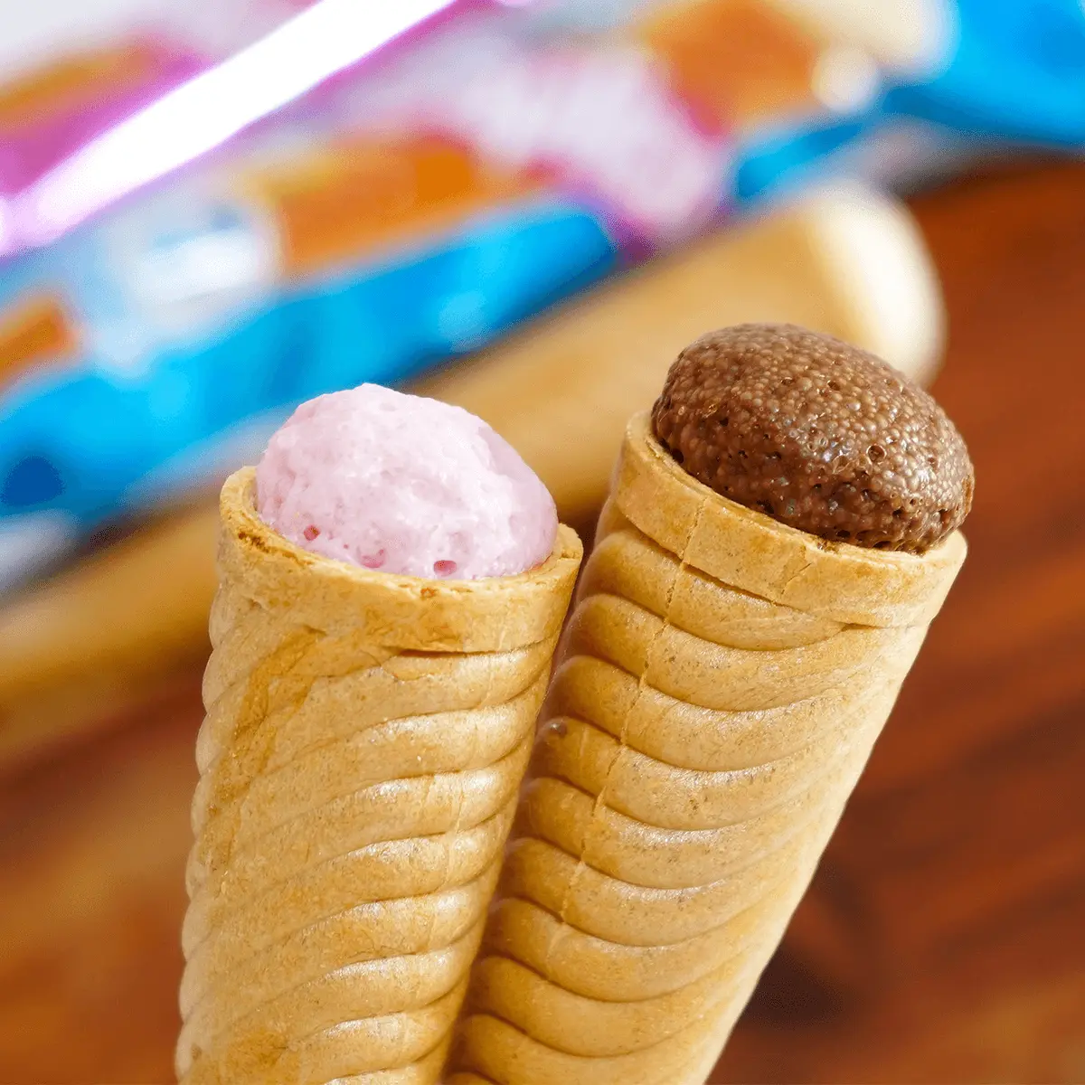 GLICO Japan CAPLICO Mini Ice Cream Cone Cookies Chocolate Milk