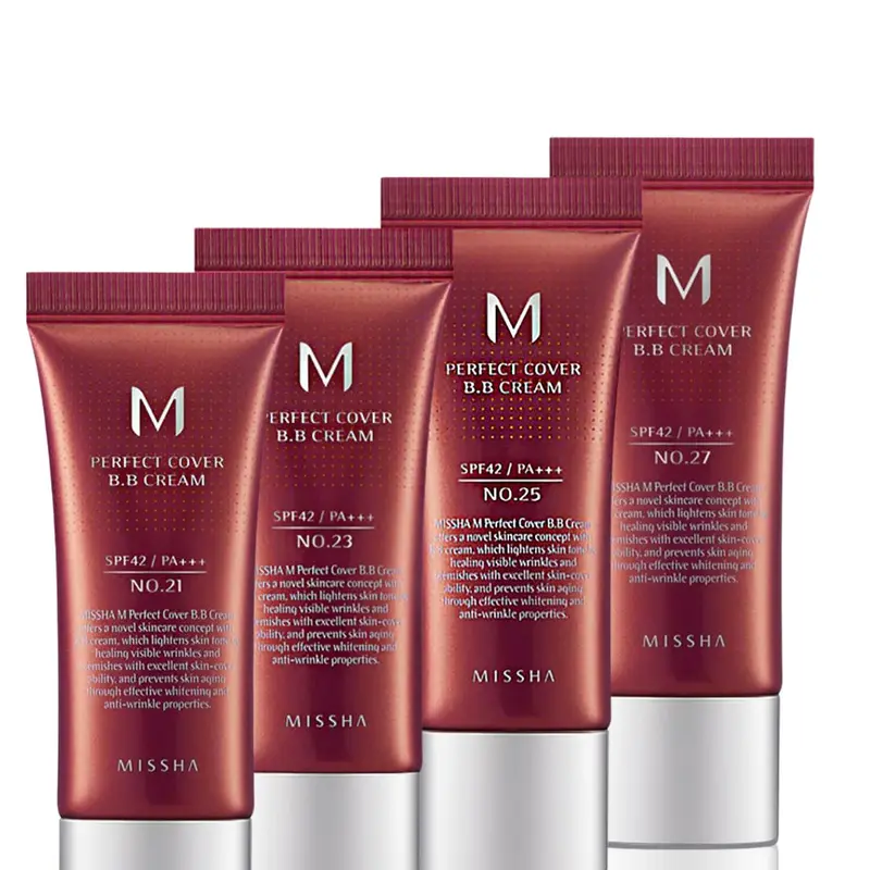 Missha MINI M Perfect Cover BB Cream SPF 42 PA+++ -TRAVEL SIZE -MINI-20ML - VARIATION- No 21/23/25/27 -20ML - MINI SIZE