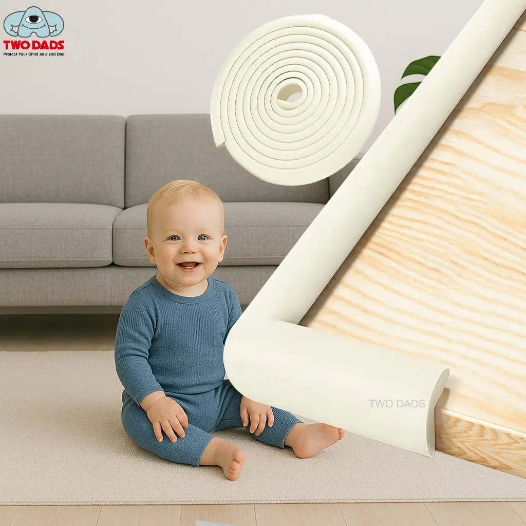 Extended Nbr Child Safety Bumper Strip 5.5m, High Elastic Soft Corner Protector, Ideal for Nursery, Cabinets Tables Fireplaces, Baby & Pet Home Security