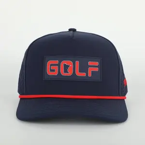 The Minny Golf | Perforated 5-Panel Snapback Rope Hat