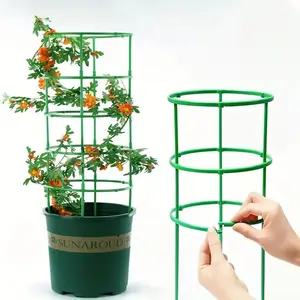 Adjustable Garden Plant Support Ring, 5/10 Layer Plastic Garden Plant Support Ring, Stackable Plant Support Ring for Flowers and Potted Plants