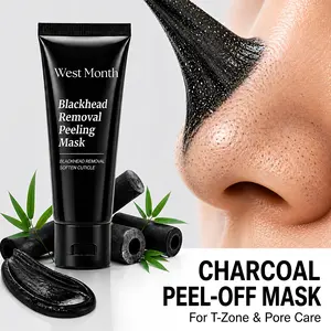 Blackhead Removal Peeling Mask Floating Face Mask Bamboo Charcoal Deep Pore Cleansing for Face & Nose 60ml Gentle Exfoliation Flawless Clear Comfort Facial Daily Skin Repair