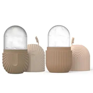 Silicone Face Ice Roller (2pcs), Face Ice Compress, Facial Massage Ice Mold, Skin Care Ice Roller for Women, Cosmetic, Facial Care Tools, Silicone Face Cleansing, Facial Beauty Massagers, Facial Care Instrument