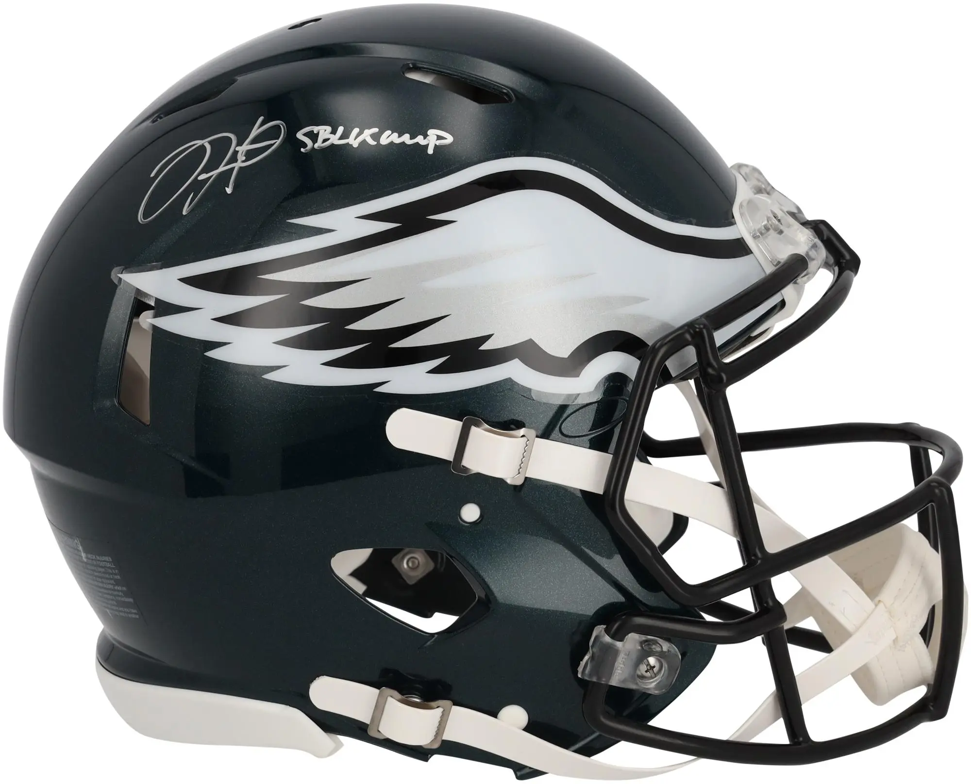 Jalen Hurts Philadelphia Eagles Autographed Riddell Speed Authentic Helmet with "SB LIX MVP" Inscription - Fanatics Authentic Certified