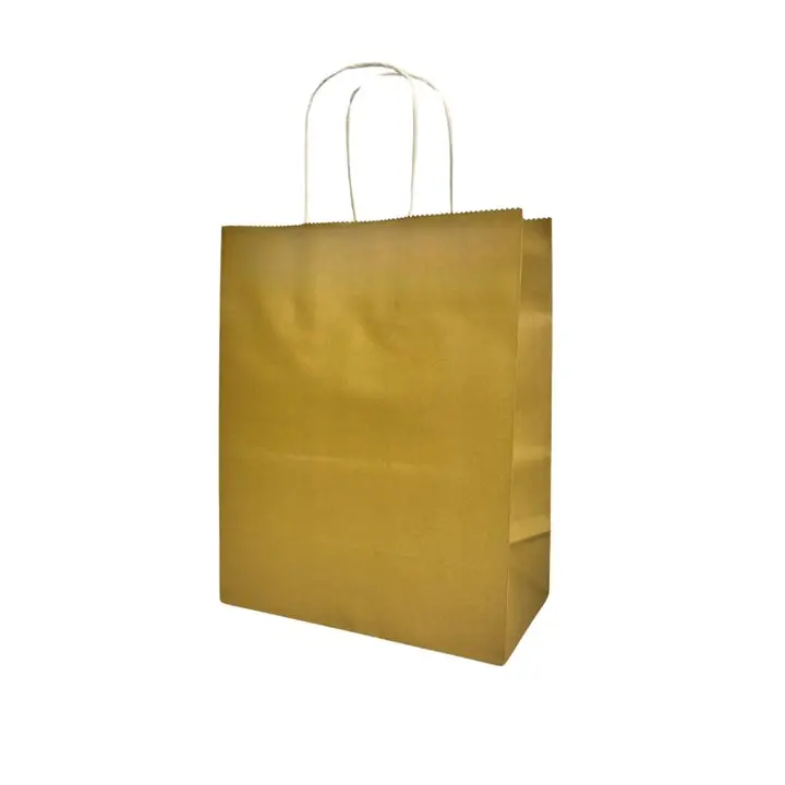 Gold Paper Bags with Handles, 350 PCS, 8.27 x 4.25 x 10.5, Retail Bags, Boutique Bags, Party Gift Bags, Snack And Candy Bags, Holiday Bags, Birthday Party And Wedding Bags, Halloween And Christmas Paper Bags, DIY Craft Bags