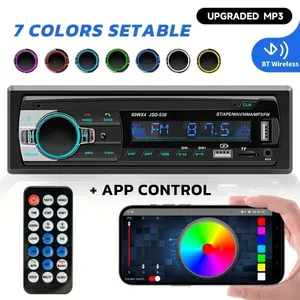 Car Radio Bluetooth-compatible Single Din Stereo Sound System, Mp3 Player, Fm Dual USB TF Aux Eq Fast Charging, Universal Model 8288h