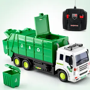 LED Light Remote Control Excavator and Garbage Truck Toys - Great for Young Builders, Construction Play, and Imaginative Adventures