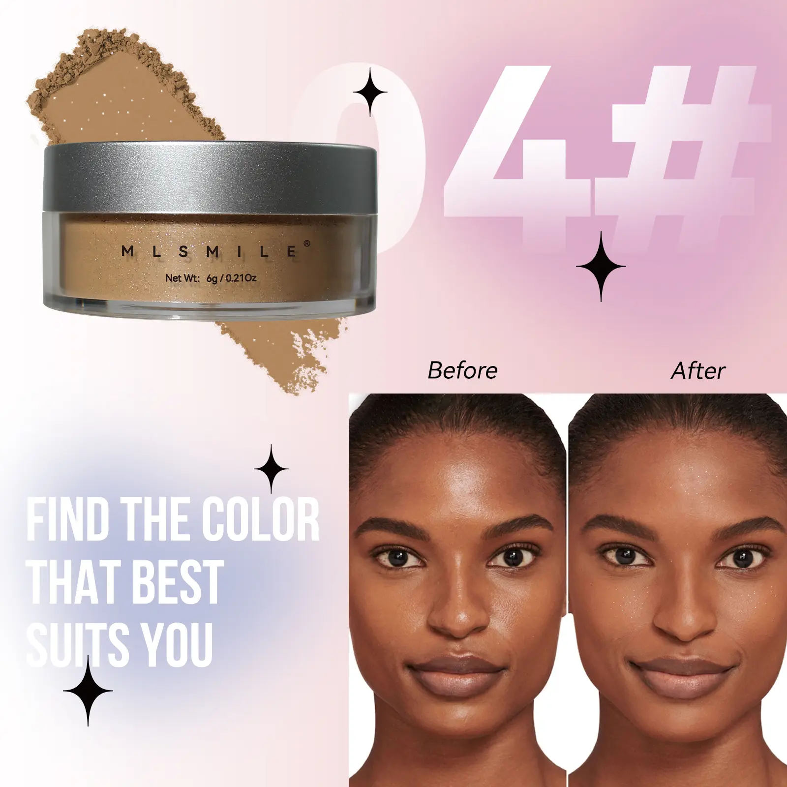 Diamond Pearl Light Powder, Light Mist Concealer Powder, Delicate Waterproof and Sweat-Proof Long-Lasting Oil Control Setting Powder
