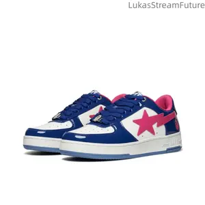 Blue and pink color, fashionable, comfortable and casual, durable, low heel, canvas shoes, men's style