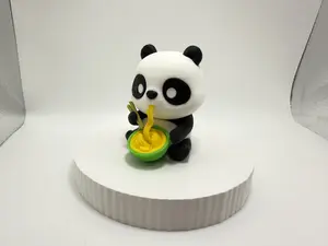 Panda statue Pandinner eating ramen statue 2.75"