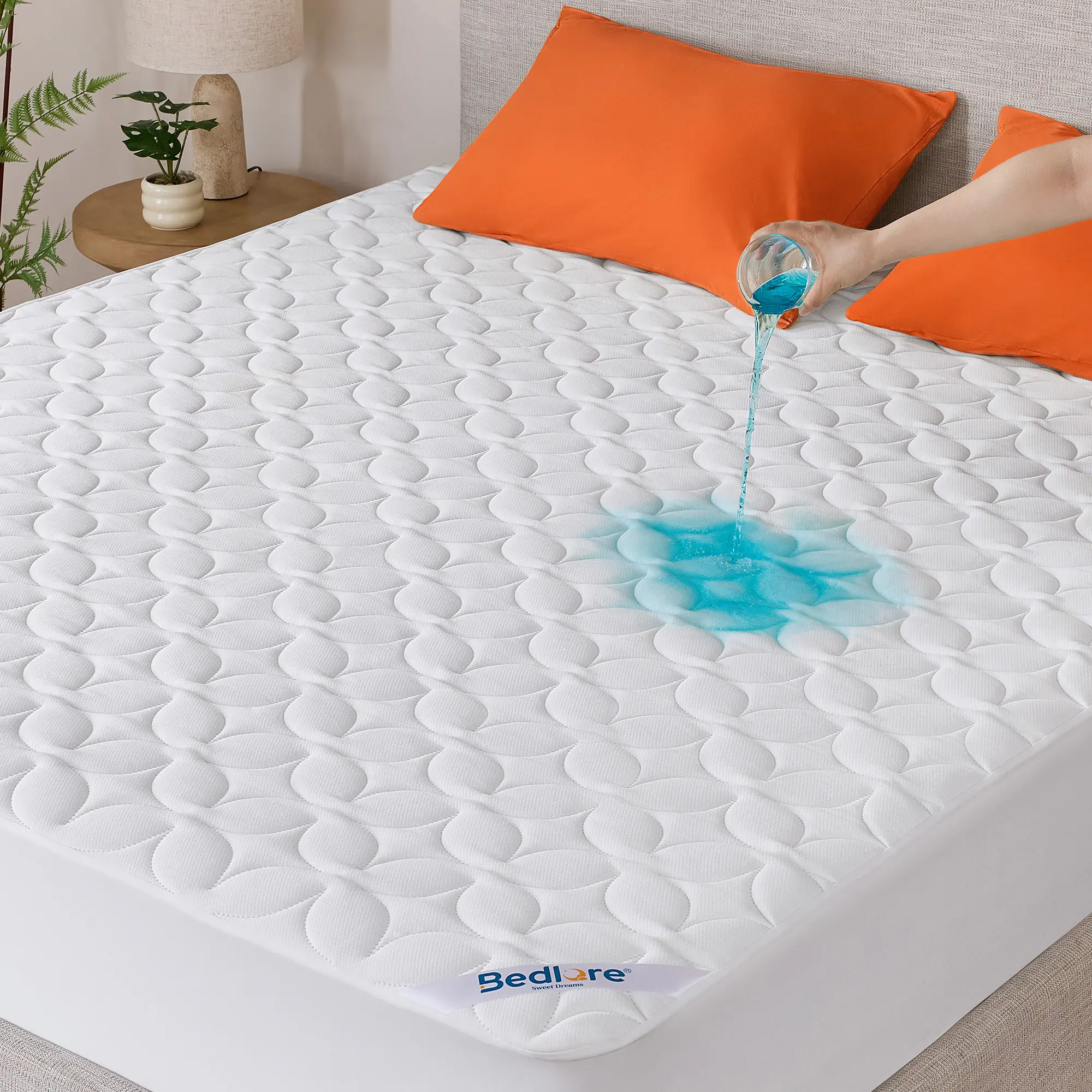 New Product【Bedlore】Waterproof Clover Quilted Mattress Protector, Soft Breathable Fitted Mattress Pad with Deep Pocket, Comfortable Four-Leaf Clover Bed Cover for Everyday Use HomeEssential