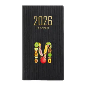2026 Pocket Weekly Planner Notebook A6 Size, Limited Edition Monthly Yearly Organizer with Fruit Initial Design, Ideal for School & Office