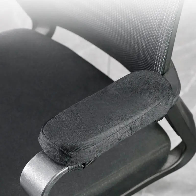 2pcs Chair Armrest Pads, Memory Foam Gaming Office Computer Seat Elbow Raiser, Thickened Padding Hand Protector Sleeve, Comfortable & Durable, Ergonomic Support, Elastic Straps, Cushions