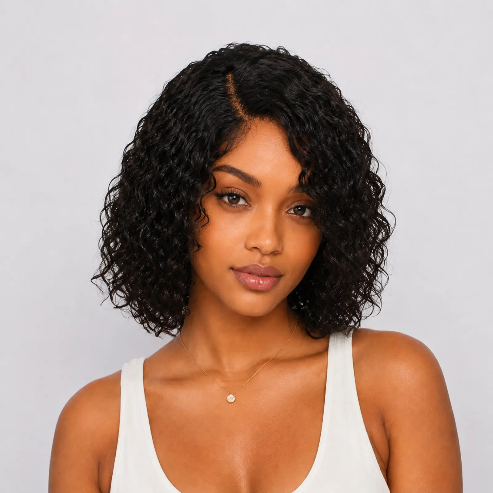 Jerry Curly Bob Human Hair Lace Front Wig - Side Part HD Lace, Pre-Cut Pre-Plucked Glueless Beginner Friendly Option with Natural Curl Flow for Easy Wear, Curly Lace Wig