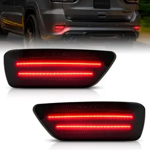 LED Rear Bumper Reflector Lights Compatible with Jeep Compass 2011-2017 Fog Light Assembly for Grand Cherokee 2012-2018, Patriot 2013-2017, Dodge Journey 2011-2020 Pack of 2 Luminous Car LED Accessories camaro tail lights White Interior Light Kit Bright