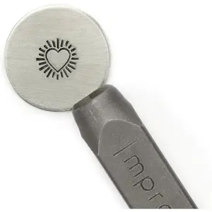 ImpressArt - Heart Burst Metal Stamp, Arts & Crafts Jewelry Stamping Tools, Steel Punch for Handmade Designs & Love Gifts Ideas (6mm)