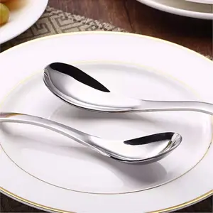 High-Quality Stainless Steel Thick Soup Spoon Kitchenware Utensils, Dishwasher Safe, Classic Design, Perfect Holiday Gift & Daily Use