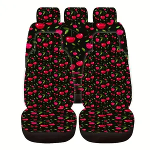 Universal Car Seat Covers, Thick Printed Design, Elastic Fabric, Fits Tesla Model Y, Small Cars, Suvs, Halloween & Christmas Gift