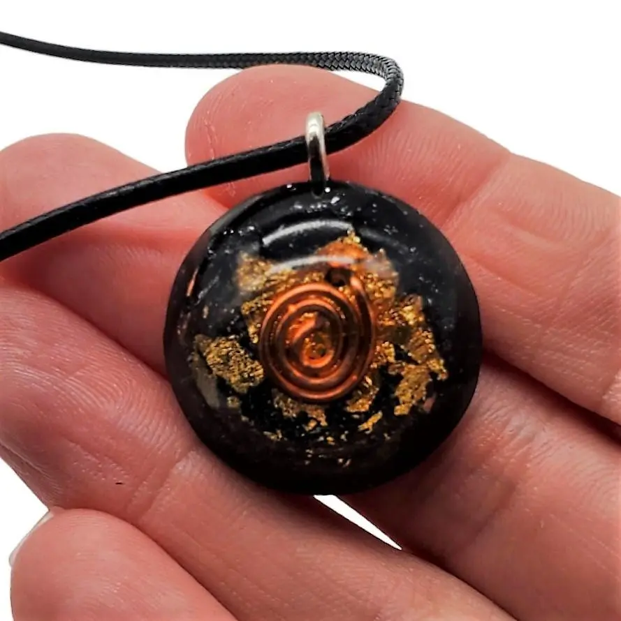 Handcrafted Orgonite Pendant/ Orgone technology @solyorgon Emf Protection (Crystal  Quartz, Resin & Metal)