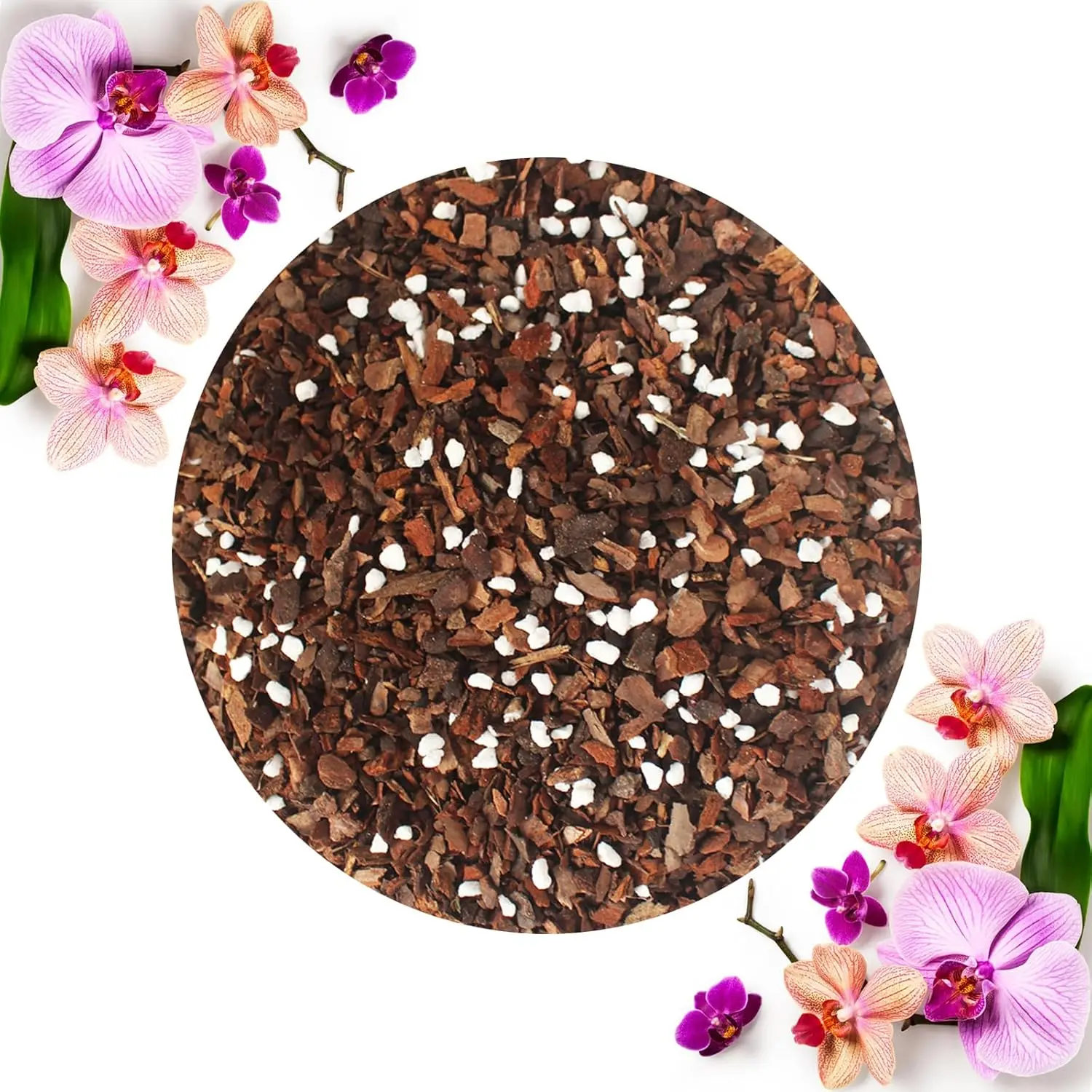 5QT Orchid Potting Mix with Mix Pine Bark & Perlite, Orchid Repotting Soil Medium  for Indoor  Root Climbing & Expanding