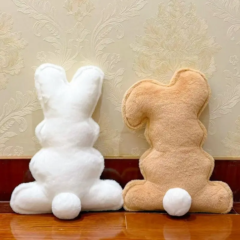 Easter Pillows Bunny Rabbit Back Hugging, Huggable Rabbit Decorative Pillow, Perfect for Easter & Birthdays, Ideal for Bedrooms, Sofas, Couches