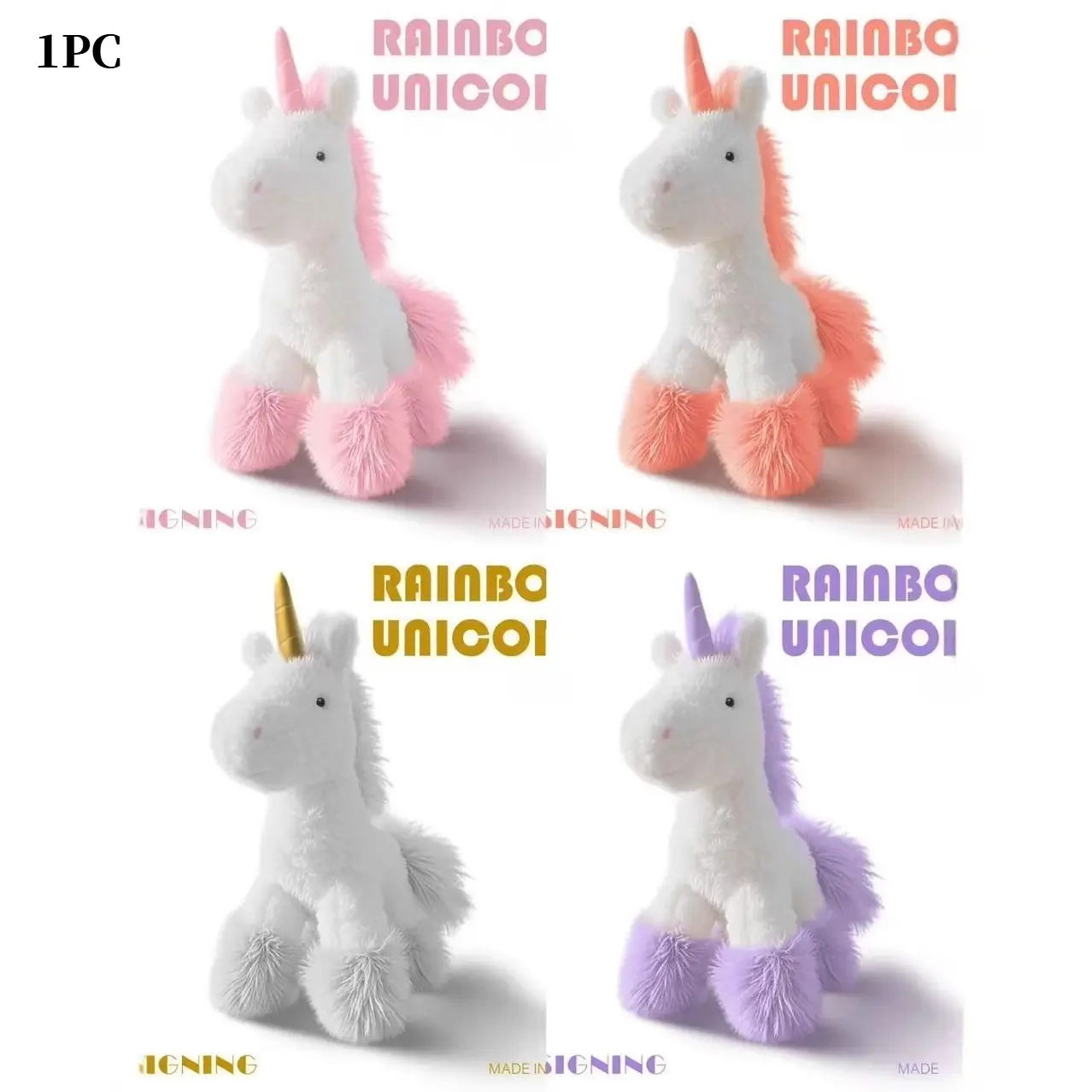 Cute Rainbow Unicorn Plush Toy, Soft Stuffed Animal, Comfortable Hug Doll, Soft Huggable, Perfect Gift for Kids, Christmas, Easter, Birthday, Valentine's Day
