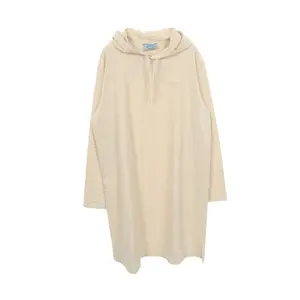 Pre-owned PRADA Cotton Small Leather Goods Hooded Sweatshirt Dress