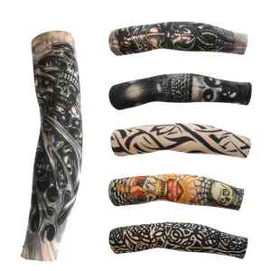 6 Pcs Tattoo Compression Sleeve, Arm Sleeves Tattoo, Tatto Sleeve Covers, Temporary Tattoo Sleeves, Sunscreen Sleeves,Unisex Stretchable