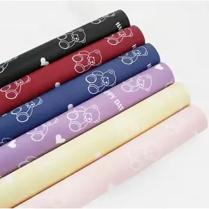 Teddy Bear Floral Wrapping Paper