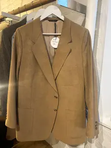 Vintage Beige Suede Blazer