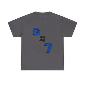 6 7 Numeric Graphic Tee | Minimalist Sports Number Design