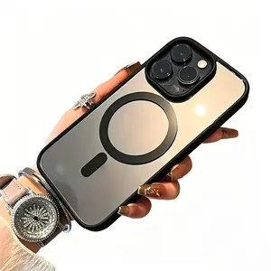 Transparent Magnetic Circular Phone Cover For Iphone 17 Pro Max 16 15  14 13 12 11 Pro Max Plus 13 Mini phone case deals