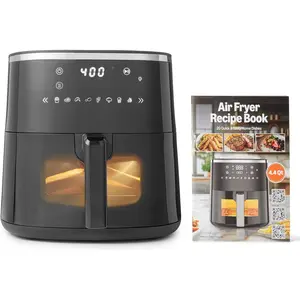 Digital Air Fryer with Viewing Window Touchscreen 8 Presets Nonstick Basket Low Oil Cooking Appliance with Even Heat Circulation for Home Kitchen