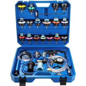 28 count Coolant  Tester & Vacuum Refill Kit,Radiator Pump  Tester Kit for Automotive Cooling System Water  Leakage Detection