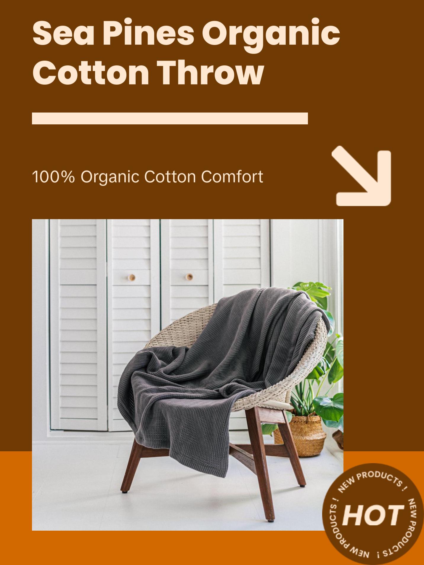 Sea Pines 100% Organic Throw Blanket