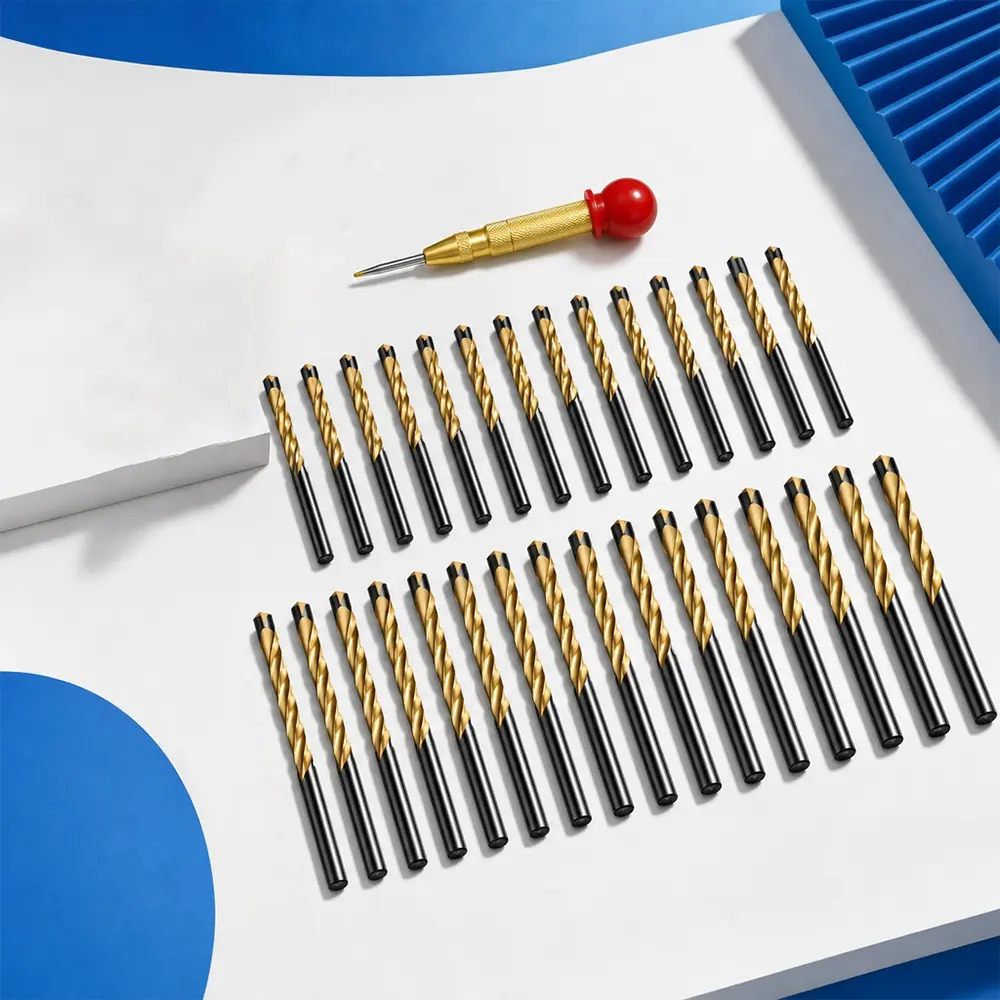 30PCS 5/32" Drywall Drill Bits, M2 High Speed Steel Drill Bits Set with Guide Point for Fast & Efficient Drilling, for Home DIY Projects