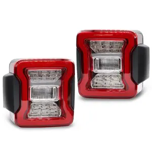 Nakkaa Pair Rear Tail Lights Assembly Compatible with Wrangler JK JKU 2007-2017 Taillights Tail Lamp With Turn Signal/Brake Light/Running Light and Reverse Light