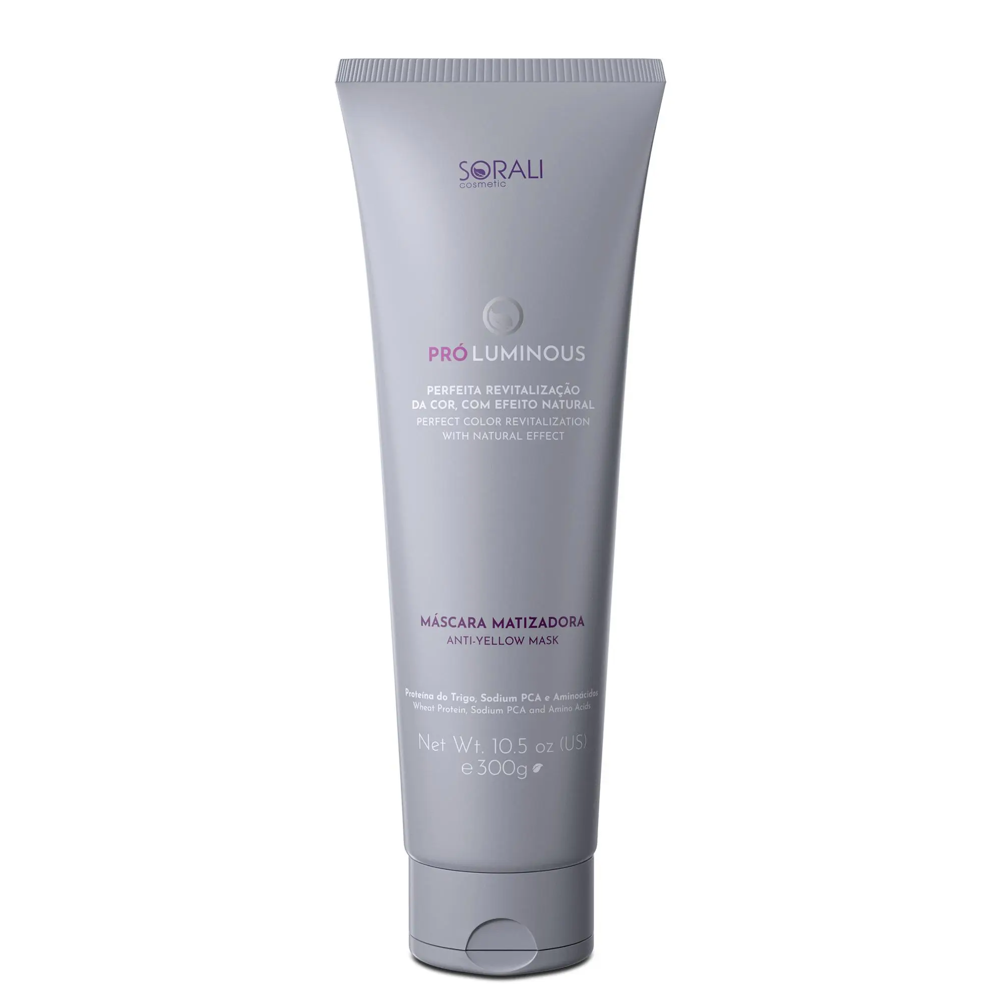 Sorali Pro Luminous Matizing Mask Anti Yellow 300gr - Flawless Lactic Moisture Repair Violet Formula for Blonde Hair