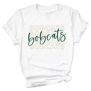 Bobcats Team Spirit T-Shirt | Stacked Script & Outline Graphic Tee