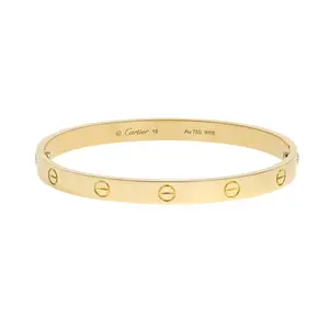 Pre-owned Cartier Love Bangle Bracelet Size 19