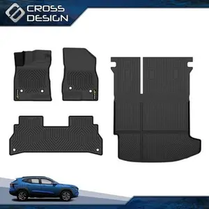 CROSSDESIGN TPE Trunk Floor Mats - 3D All-Weather Car Mats, Custom-Fit for 2024-2026 Chevy Trax/Buick Envista, Mat Floor Mats